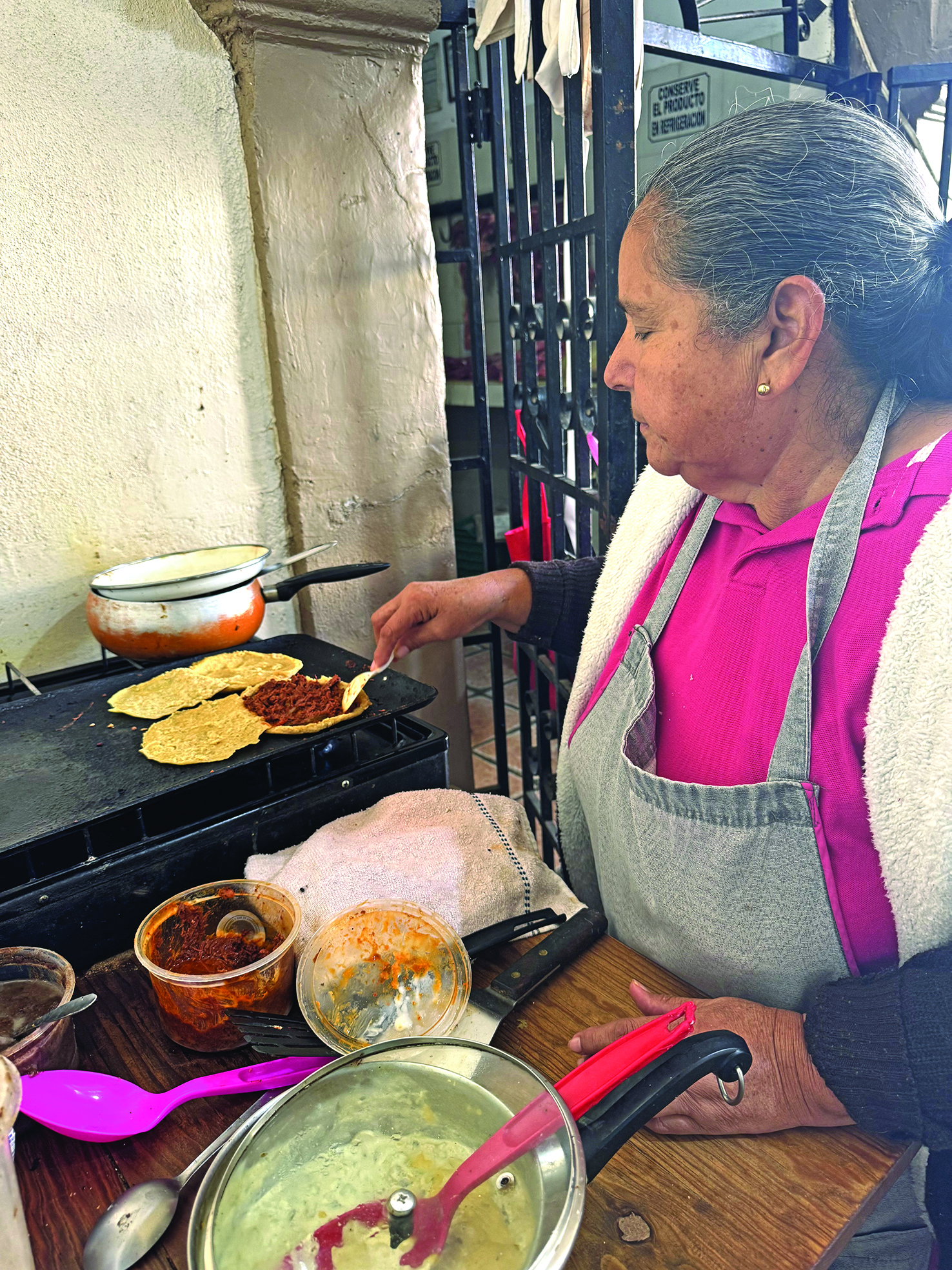 Pupusas, tamales and rajas con crema…